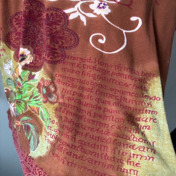 Y2K Floral Beaded Quarter Sleeve Top - Picture 6 of 9